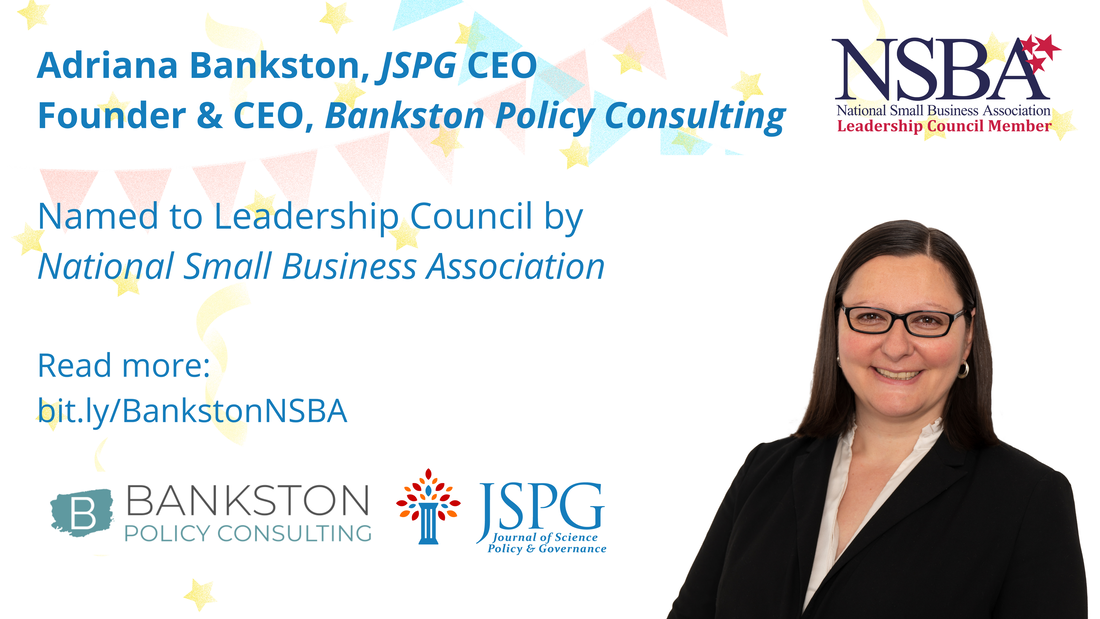 JSPG CEO Adriana Bankston Named to NSBA Leadership Council. NSBA, BPC and JSPG logos. Read more: bit.ly/BankstonNSBA. Headshot of Adriana Bankston.