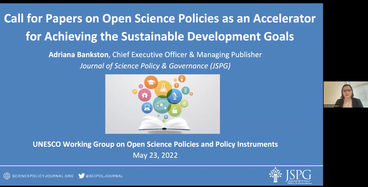 Call for papers on open science policies as an accelerator for achieving the sustainable development goals. 